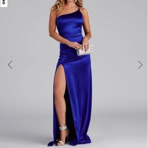 Royal blue satin dress from Windsor!!!!